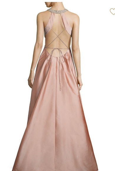 New‎ aidan mattox cutout taffeta gown - Picture 2 of 8